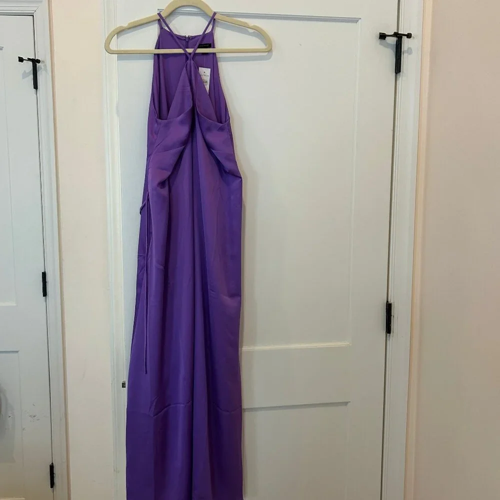 Ann Taylor Criss Cross Halter Maxi Dress NWT - Picture 3 of 3